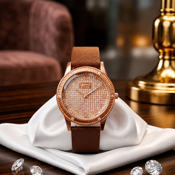 Ladies Luxury Rose Gold Watch